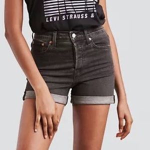 Levi's High Waisted Wedgie Shorts - Zodiac Black